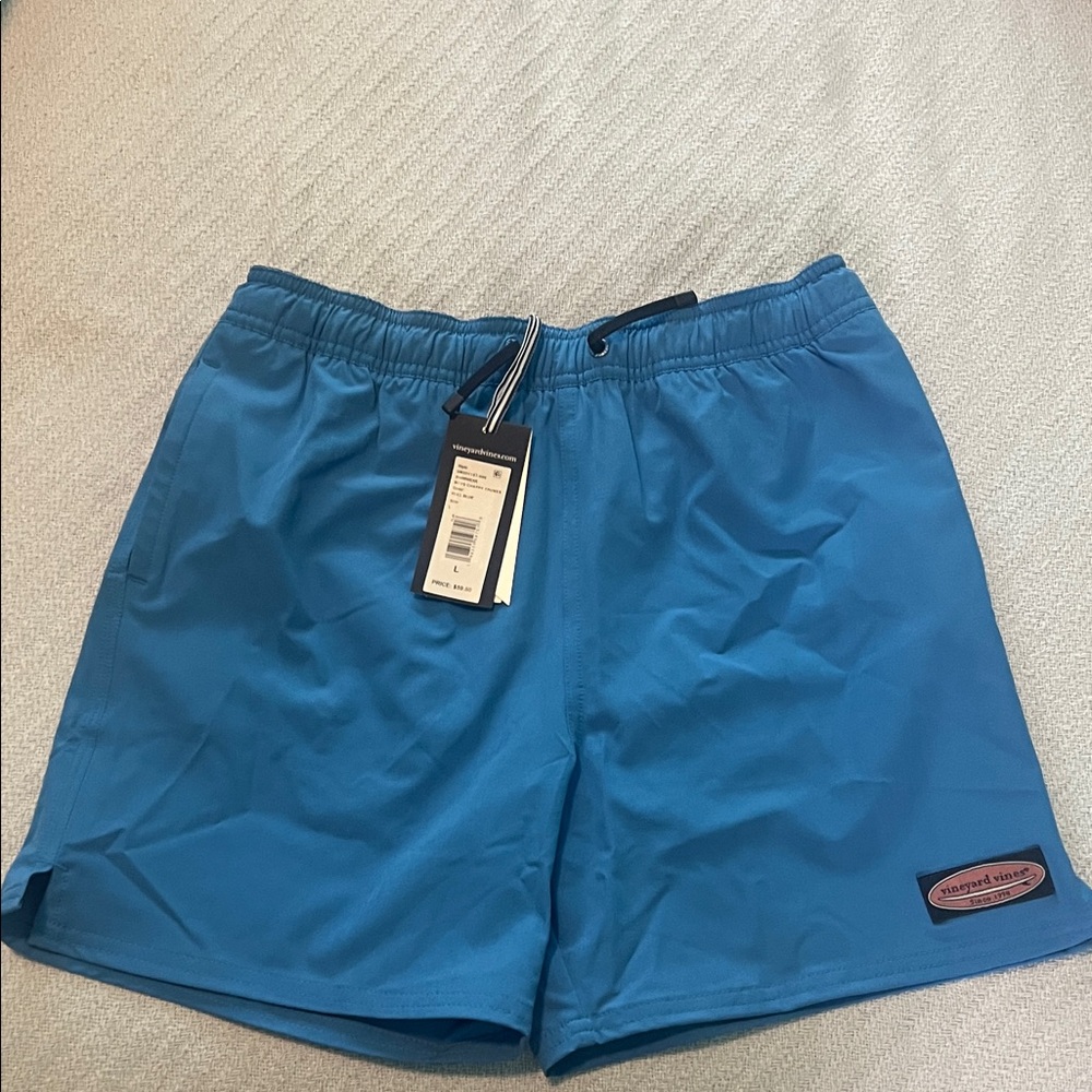 Vineyard Vines Kids Bright Blue Swim Trunks